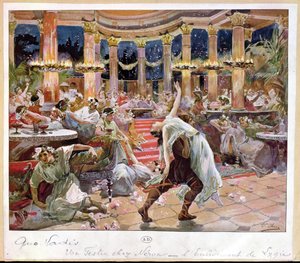 Ein Bankett im Palast von Nero, Illustration aus 