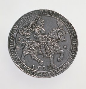 Krönungsdoppelguldiner von Kaiser Maximilian I. (1493-1519), Münzstätte Antwerpen, Neuauflage einer Münze von 1509, 1517 (Vorderseite)