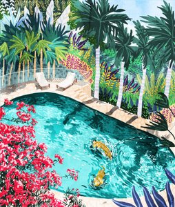 Tiger im Tropischen Pool