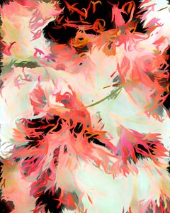 Lebendiges Blumenabstrakt von Uma Gokhale