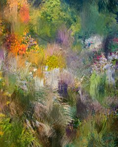 Lebendiges Gartenabstrakt von Uma Gokhale