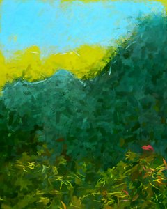 Lebendige Berglandschaft von Uma Gokhale
