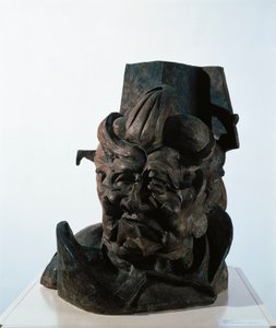 Antigrazioso (Antigraceful), Gipskopf der Mutter des Künstlers von Umberto Boccioni