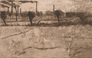Landschaft mit Industrieanlagen von Umberto Boccioni