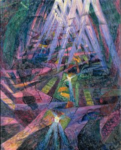 Die Kräfte einer Straße von Umberto Boccioni