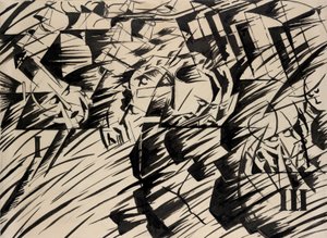 Zustände des Geistes: Diejenigen, die gehen, 1912 von Umberto Boccioni