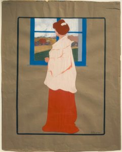 Frau am Fenster (Herbst)
