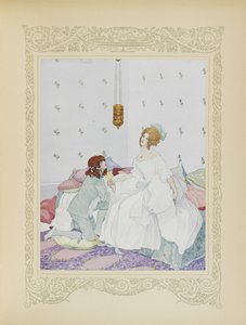 Sobald er sie erkannte, warf er sich zu ihren Füßen, Illustration aus 
