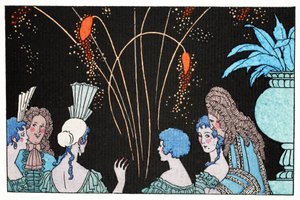 Feuerwerk bei Mondschein von Umberto Brunelleschi