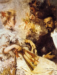Italo Svevo (1861-1928) mit seiner Schwester von Umberto Veruda