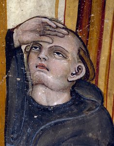 Ein Mönch beobachtet den Himmel (Detail) von Umbrian School
