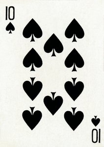10 der Pik aus einem Kartenspiel von Goodall & Son Ltd.
