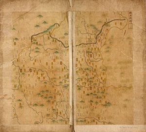 Erste Karte von Shaanxi von Unbekannt