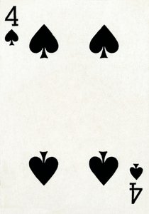 4 Pik aus einem Kartenspiel von Goodall & Son Ltd., um 1940