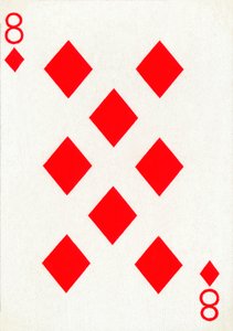 8 der Karo aus einem Kartenspiel von Goodall & Son Ltd.