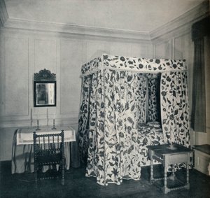 Ein Schlafzimmer aus dem Haus von Major Nicholas Sewall, in Secretary, 1930 von Unbekannt