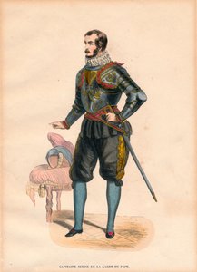 Ein Hauptmann der Schweizer Garde des Papstes, um 1900 von Unbekannt