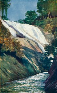 Ein Wasserfall in Tijuca, Rio, 1914