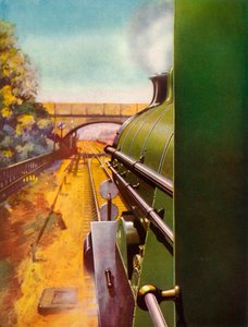 Eine freie Straße aus der Kabine einer Southern Railway Atlantic Lokomotive, 1935 von Unbekannt