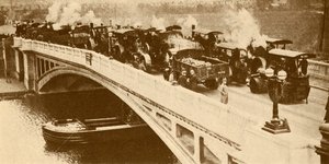 Eine Betonbrücke über die Themse bei Caversham, um 1930 von Unbekannt