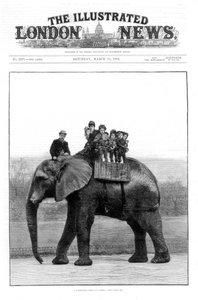 Eine Abschiedsfahrt auf Jumbo, Londoner Zoo, 1882