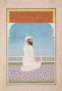 Ein heiliger Mann auf einer Terrasse sitzend, ca. 1850