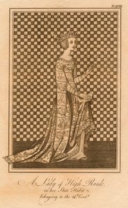 Eine Dame von hohem Rang in ihrer Staatskleidung, 14. Jahrhundert