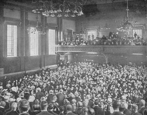 Ein Mai-Treffen, Exeter Hall, London, ca. 1903 von Unbekannt