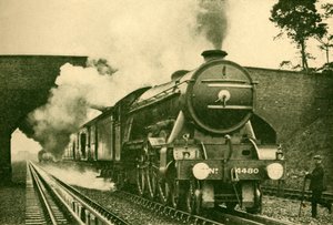 Eine Pazifik-Lokomotive nimmt Wasser mit einer Geschwindigkeit von 2.500 Gallonen in zehn Sekunden auf - London und Nord