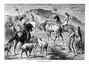 Ein patagonisches Begräbnis, 1877 von Unbekannt