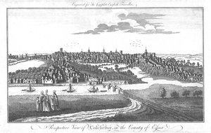 Eine Perspektivansicht von Colchester, in der Grafschaft Essex, ca. 1742 von Unbekannt