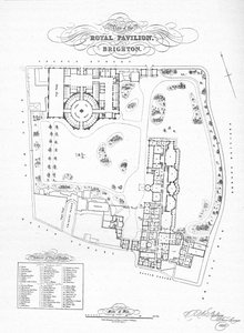 Plan des Pavillon-Anwesens, wie es beim Kauf durch die Stadtbehörden war, 1850, 1939 von Unbekannt