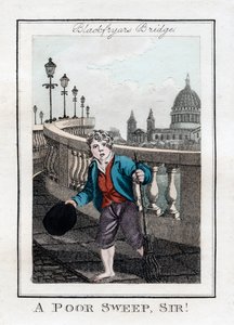Ein armer Schornsteinfeger, Sir!, Blackfriars Bridge, London, 1805 von Unbekannt