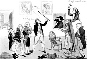 Eine Szene in der Schule für Skandal, 1786 von Unbekannt