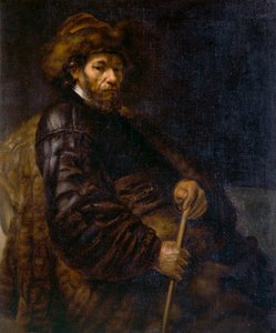 Ein sitzender Mann mit einem Stock, ca. 1800-1850