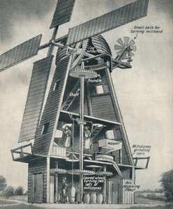 Eine Smock-Windmühle in Stuart-Tagen, um 1934