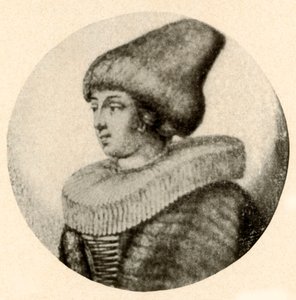 Eine schwedische Dame mit spitzer Pelzmütze und Halskrause, 1640, 1937 von Unbekannt