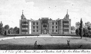 Ein Blick auf das Herrenhaus in Charlton, gebaut von Sir Adam Newton von Unbekannt