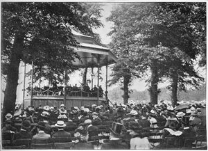Eine Band im Hyde Park, London, ca. 1901