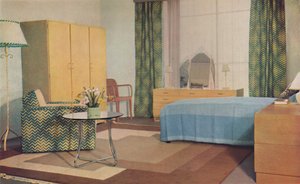 Ein Schlafzimmer entworfen von Miss P. E. Humphries, 1936