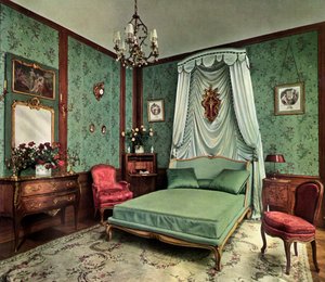 Ein Schlafzimmer aus der Zeit von Louis XV, Hotel des Saints Pères, Paris, 1938 von Unbekannt