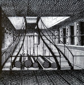 Ein Kühlraum auf einem Kühlschiff