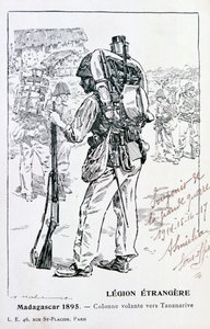 Eine Kolonne der französischen Fremdenlegion auf dem Weg nach Tananarive, Madagaskar, 1895