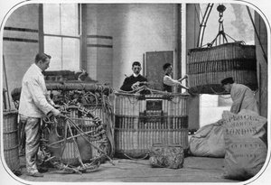 Eine Ecke einer Heißluftballonfabrik, London, um 1903 von Unbekannt