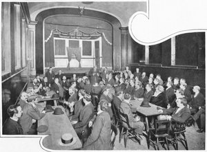 Eine Diskussion im Eleusis Club, London, um 1903 von Unbekannt