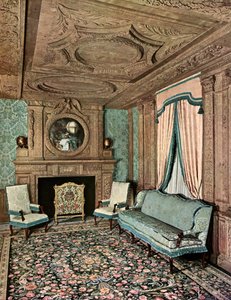 Ein Wohnzimmer während der Herrschaft von Ludwig XIII, Hôtel Marion du Fresne, Saint-Malo, Frankreich, 1938 von Unbekannt