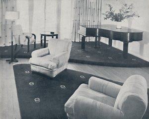 Ein Lounge, entworfen und ausgeführt von Ian Henderson & Co., London, 1935 von Unbekannt