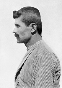 Ein Mann mit einem abgeflachten Kopf von Unbekannt