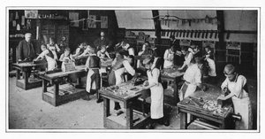 Ein Handwerkszentrum: Holzarbeit, London, um 1900-1901