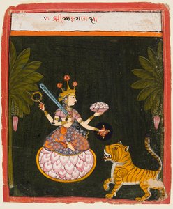 Eine Seite aus einer Devi-Serie, ca. 1660 von Unbekannt